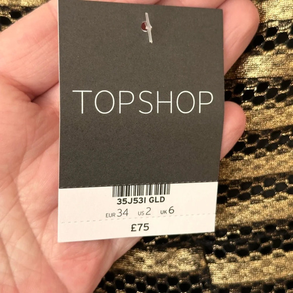 Topshop Textured Skater Dress - Size 2 - NWT - Picture 5 of 13